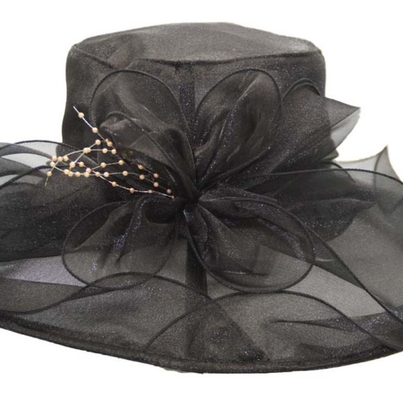 Dressy Floppy Hat Organza Church Hat - Picture 4 of 6